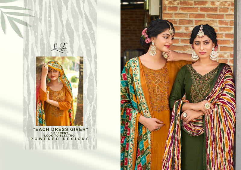 Levisha Nivisha Vol 7 Pure Rayon Slub With Embroidered Work Salwar Suit