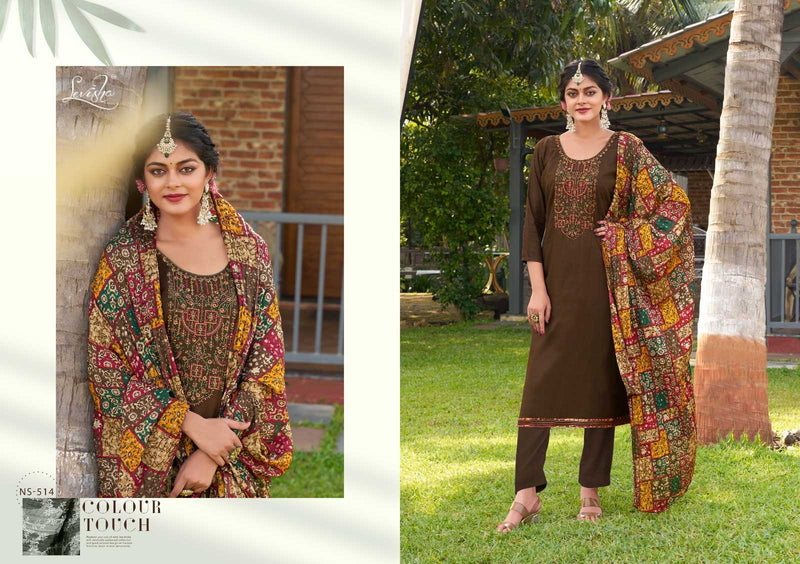 Levisha Nivisha Vol 7 Pure Rayon Slub With Embroidered Work Salwar Suit