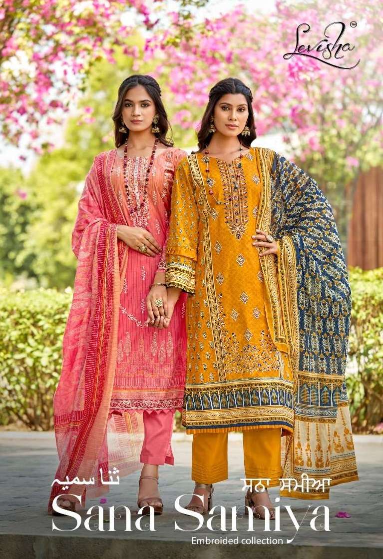 Levisha Sana Samiya Cambric Cotton Fancy Embroidery Work Salwar Suit