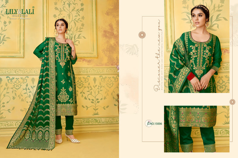 Lily & Lali Silkyness Pure Jacquard Handwork Designer Wear Kurti Collection