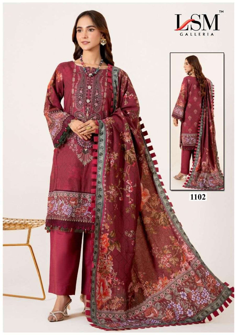 Lsm Galleria Parian Dream Vol 11 Pure Lawn Cotton Printed Wear Salwar Suit