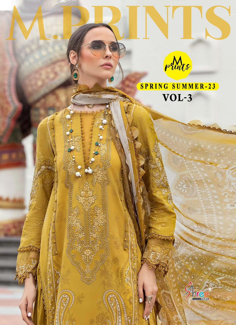 Shree Fabs M Print Spring Summer 23 Vol 3 Cotton Print With Embroidery Work Salwar Kameez