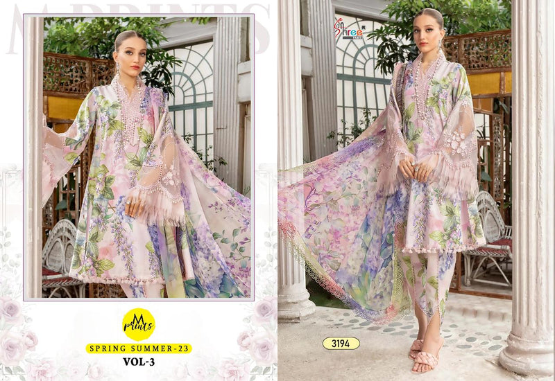 Shree Fabs M Print Spring Summer 23 Vol 3 Cotton Print With Embroidery Work Salwar Kameez