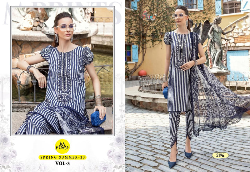 Shree Fabs M Print Spring Summer 23 Vol 3 Cotton Print With Embroidery Work Salwar Kameez