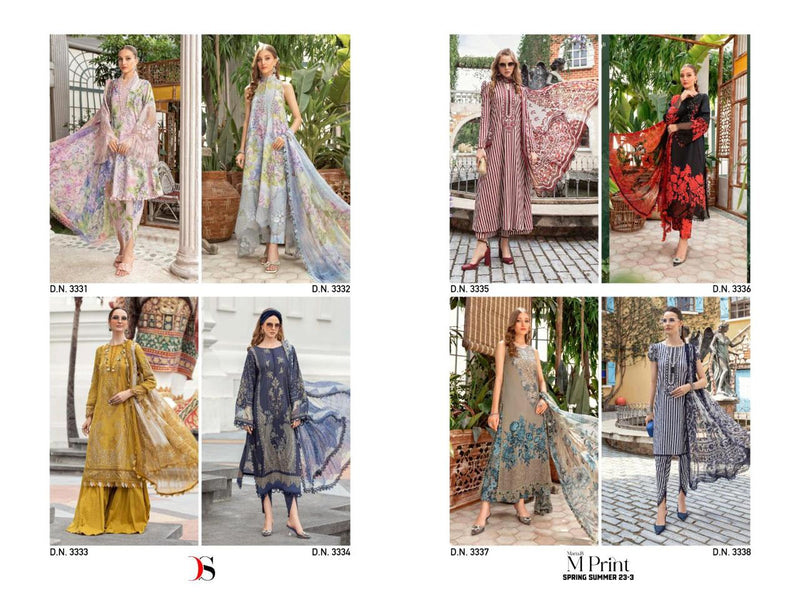 Deepsy Suits Maria B M Prints Spring Summer 23 Vol 3 Cotton Heavy Embroidery Patch Work Suits