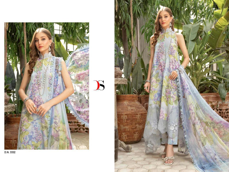 Deepsy Suits Maria B M Prints Spring Summer 23 Vol 3 Cotton Heavy Embroidery Patch Work Suits