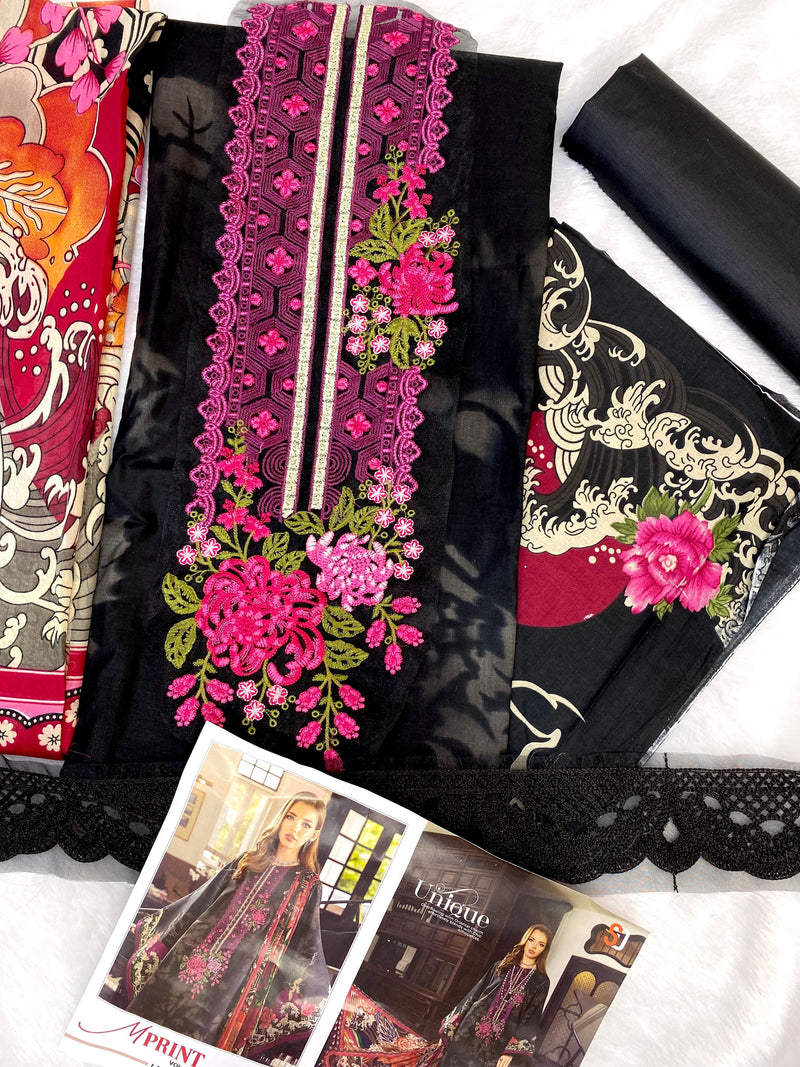 Sharaddha Designer M Print Vol 17 Lawn Cotton Heavy Embroidery Salwar Kameez