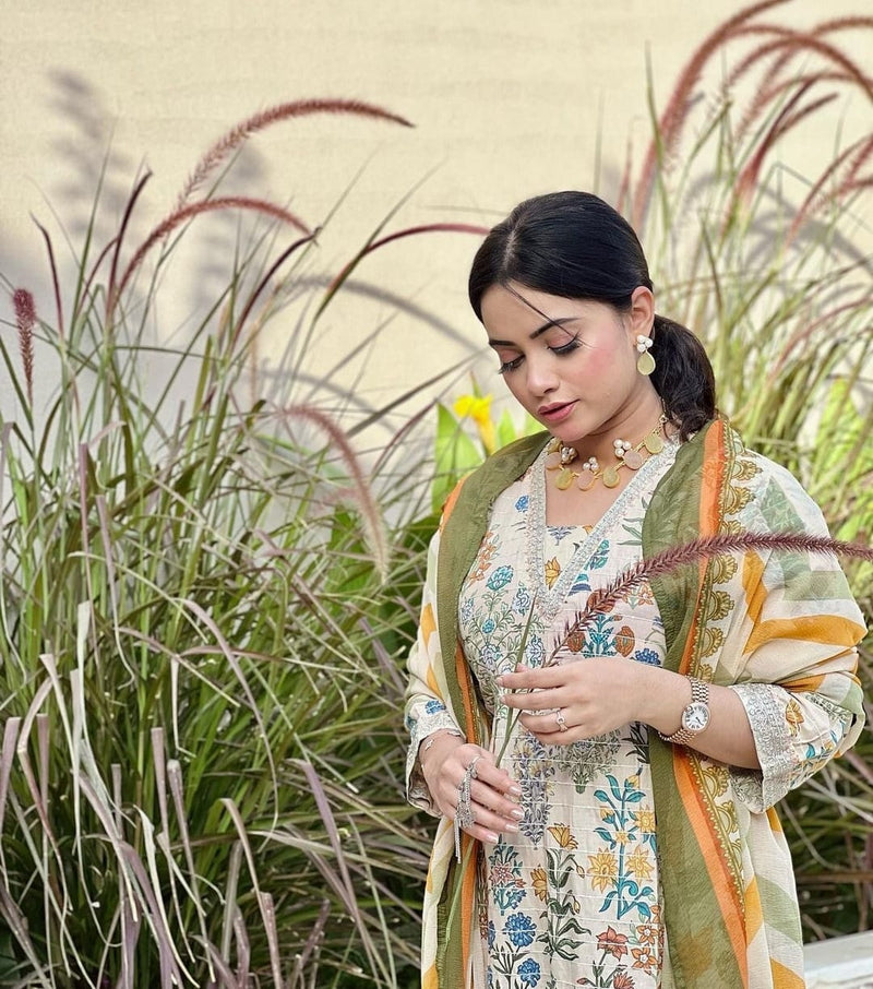 Aasha Designer M Print Vol 3 Cotton Embroidery Work Readymade Suits Collection