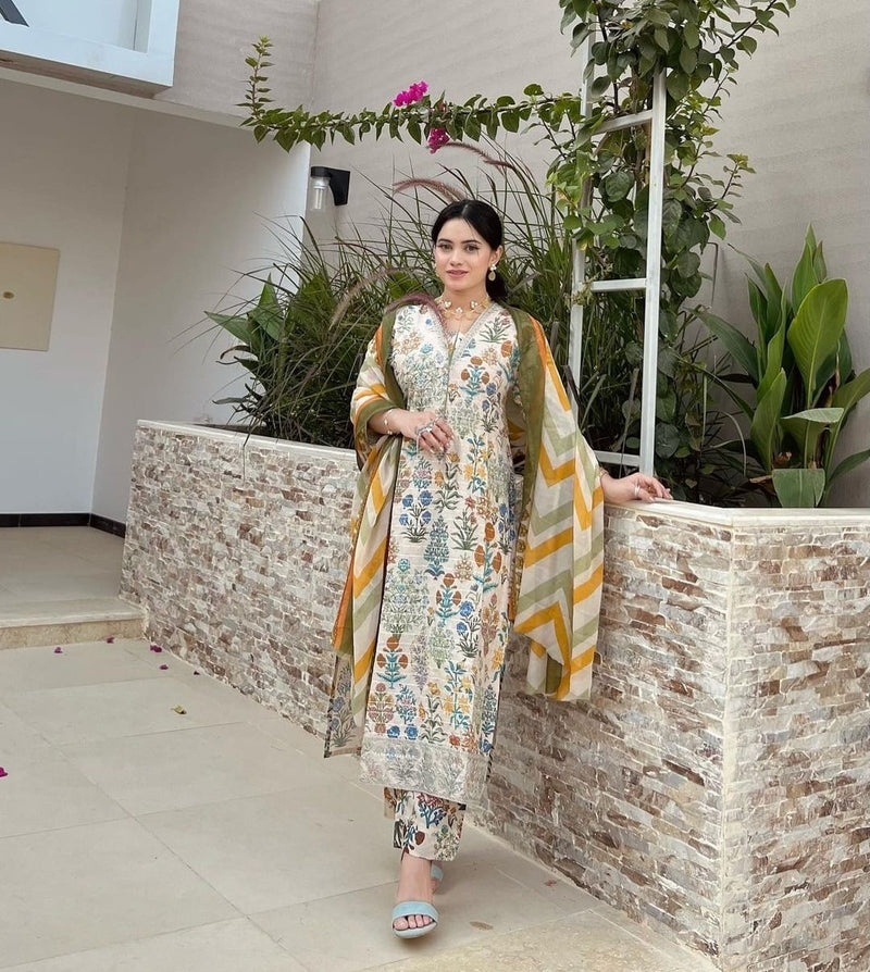 Aasha Designer M Print Vol 3 Cotton Embroidery Work Readymade Suits Collection