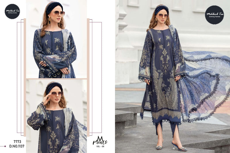 Mehboob Tex M Print Spring Summer 2 Vol 8 Cotton Print With Fancy Embroidery Salwar Kameez