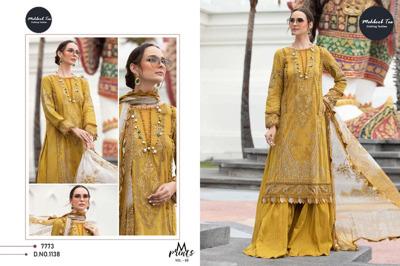 Mehboob Tex M Print Spring Summer 2 Vol 8 Cotton Print With Fancy Embroidery Salwar Kameez