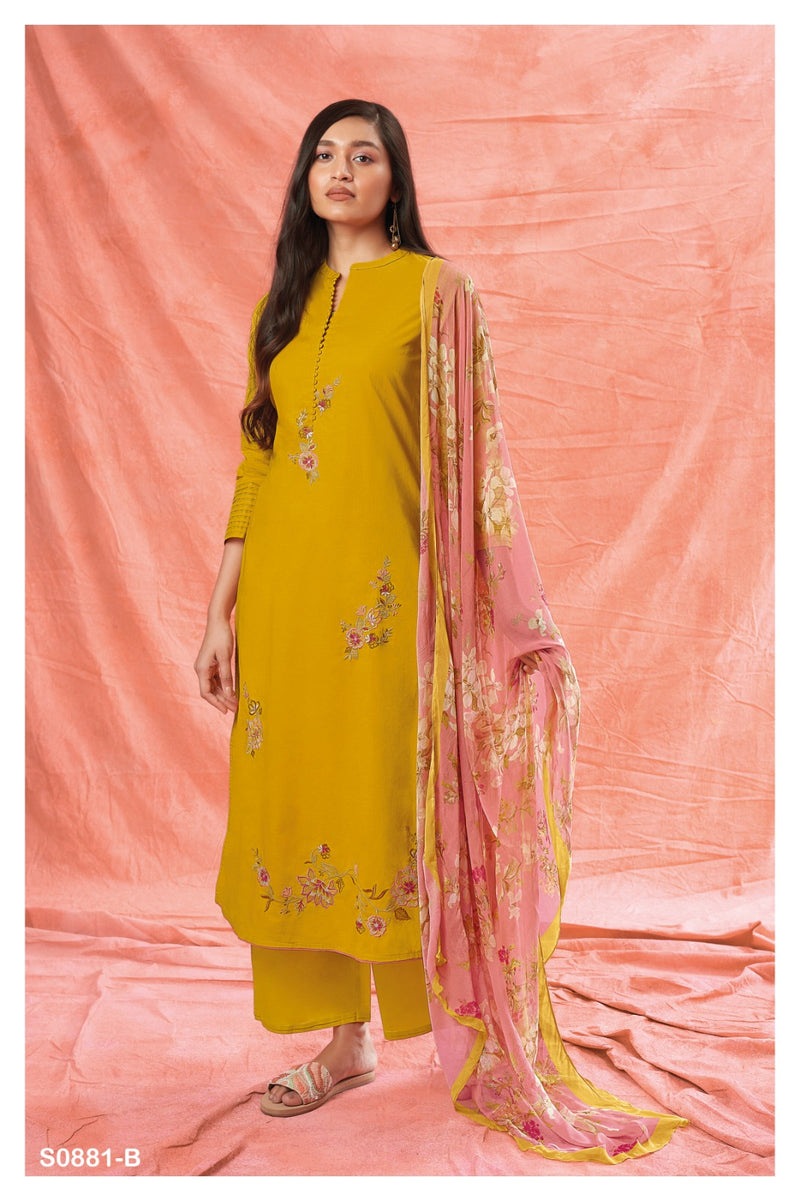 Ganga Madone 881 Cotton With Fancy Embroidery Designer Suits