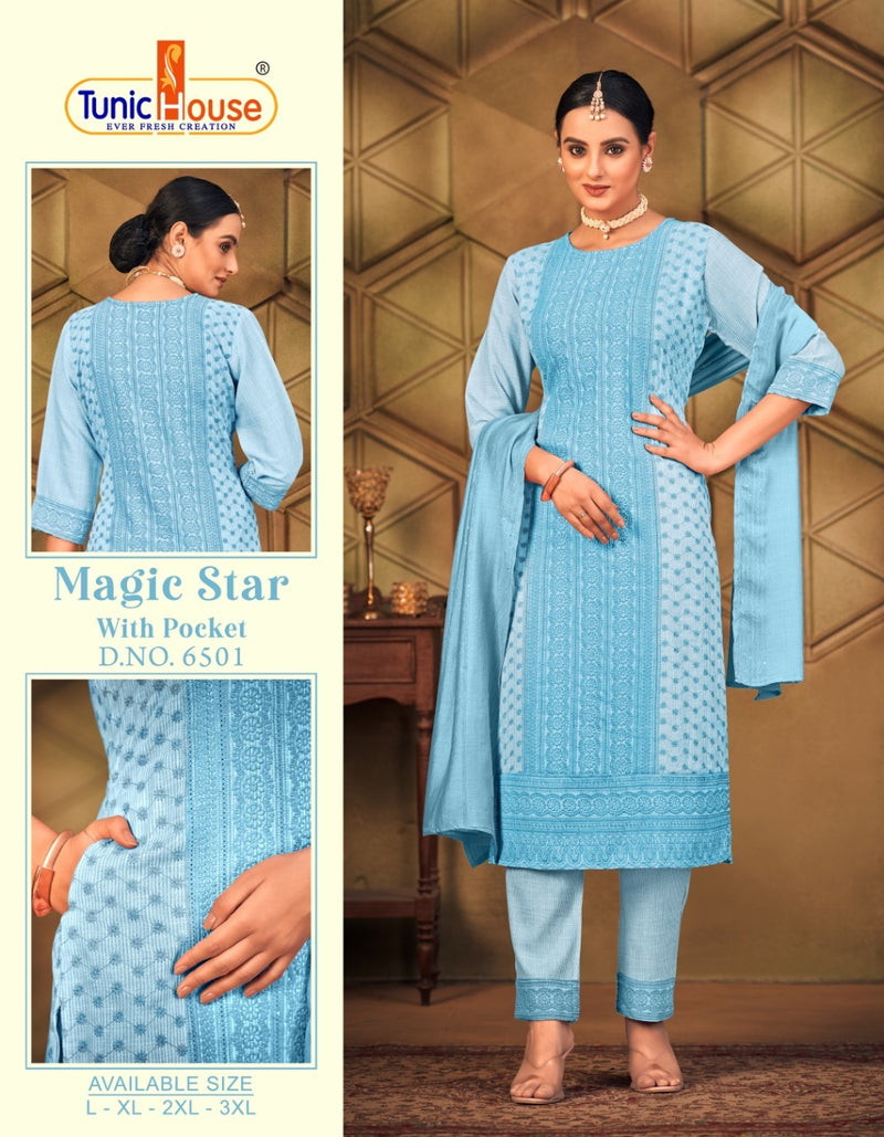 Tunic House Magic Star Rayon Fancy Lakhnowi Readymade Kurti Collection