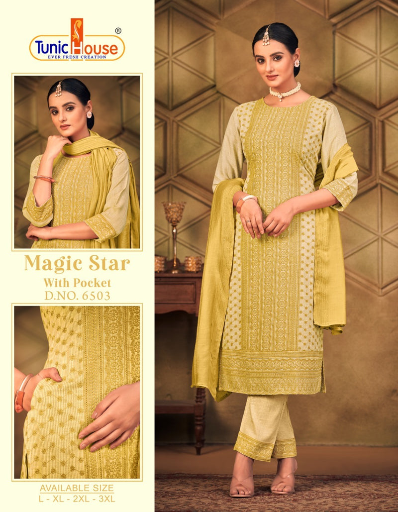 Tunic House Magic Star Rayon Fancy Lakhnowi Readymade Kurti Collection