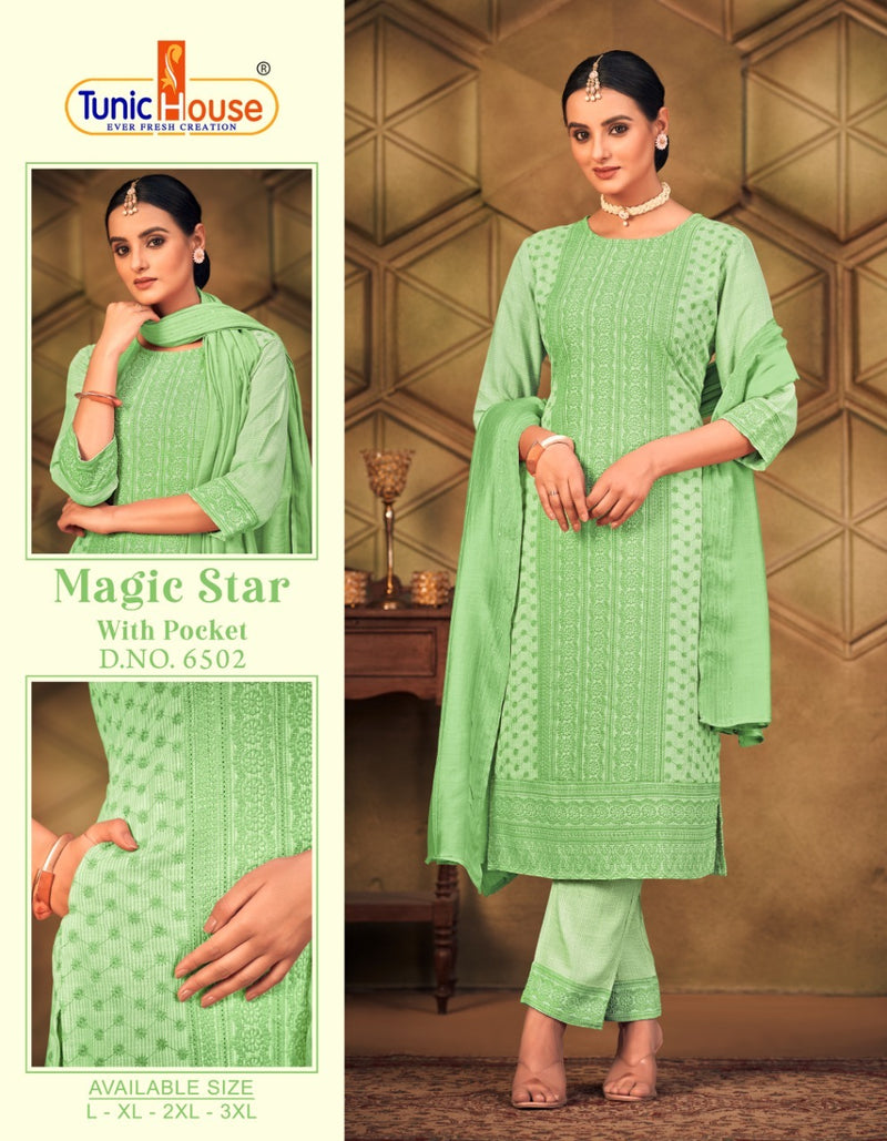 Tunic House Magic Star Rayon Fancy Lakhnowi Readymade Kurti Collection