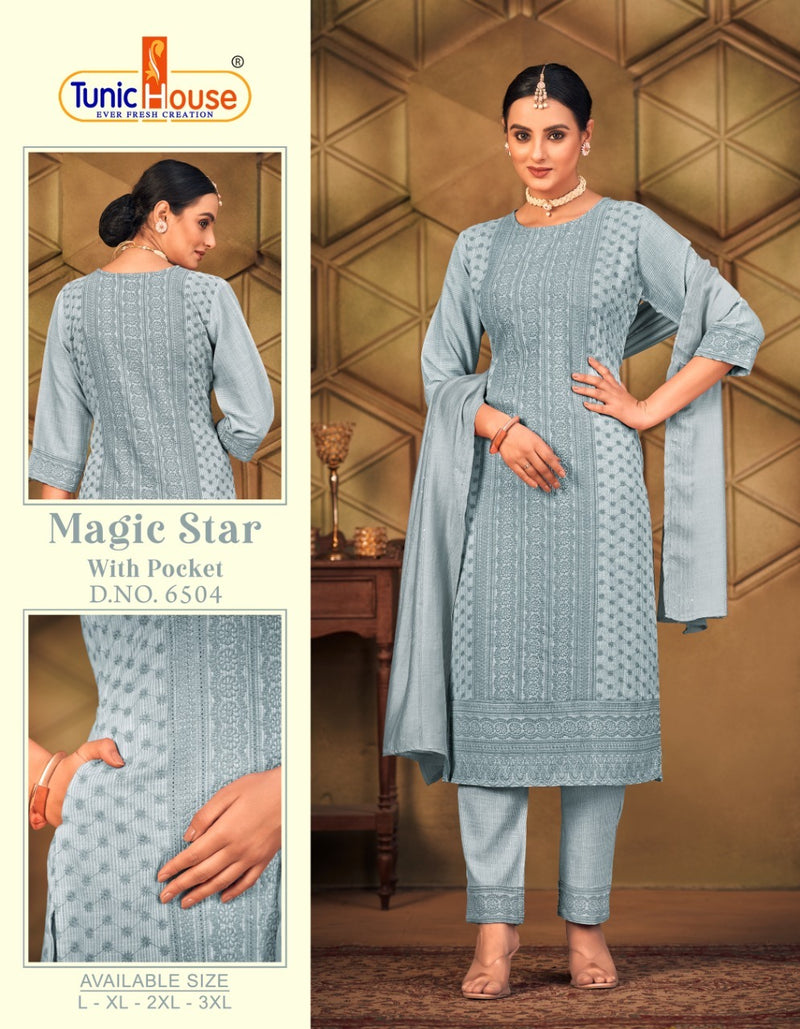 Tunic House Magic Star Rayon Fancy Lakhnowi Readymade Kurti Collection