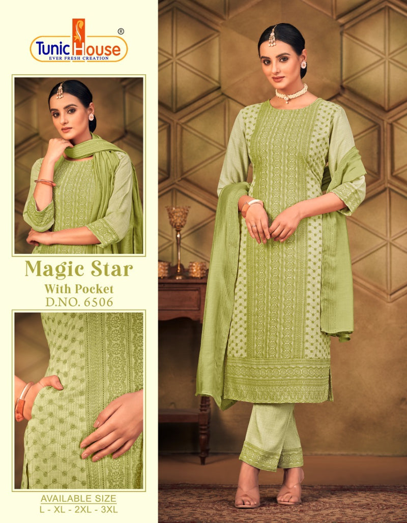 Tunic House Magic Star Rayon Fancy Lakhnowi Readymade Kurti Collection