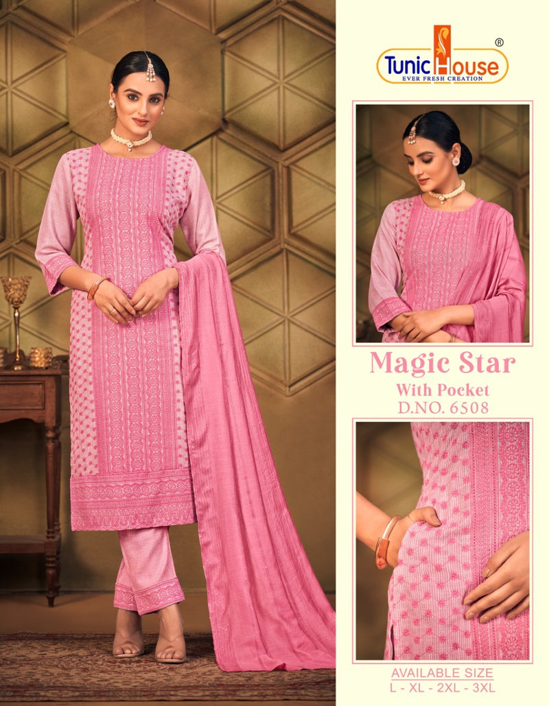 Tunic House Magic Star Rayon Fancy Lakhnowi Readymade Kurti Collection