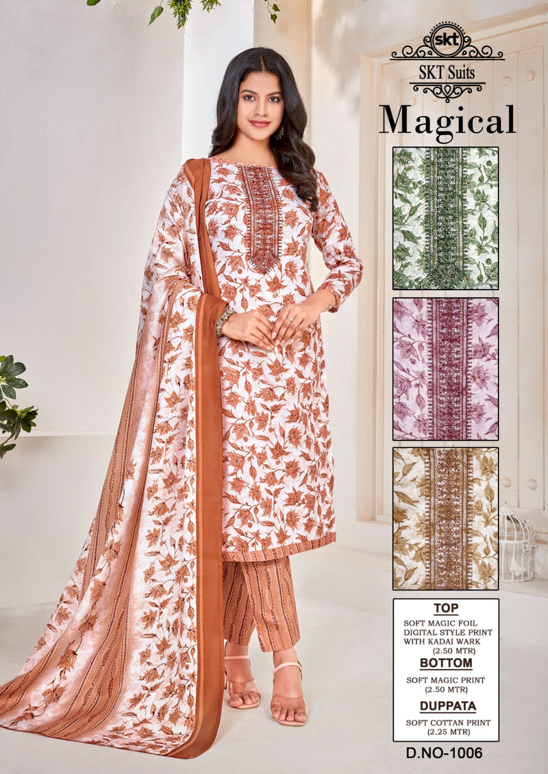 Skt Suits Magical Soft Cotton Foil Digital Style Print Suits