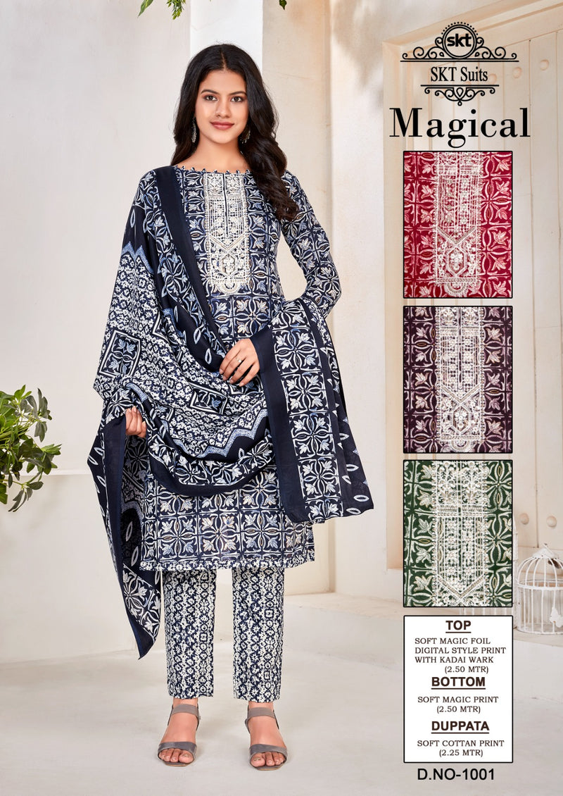 Skt Suits Magical Soft Cotton Foil Digital Style Print Suits