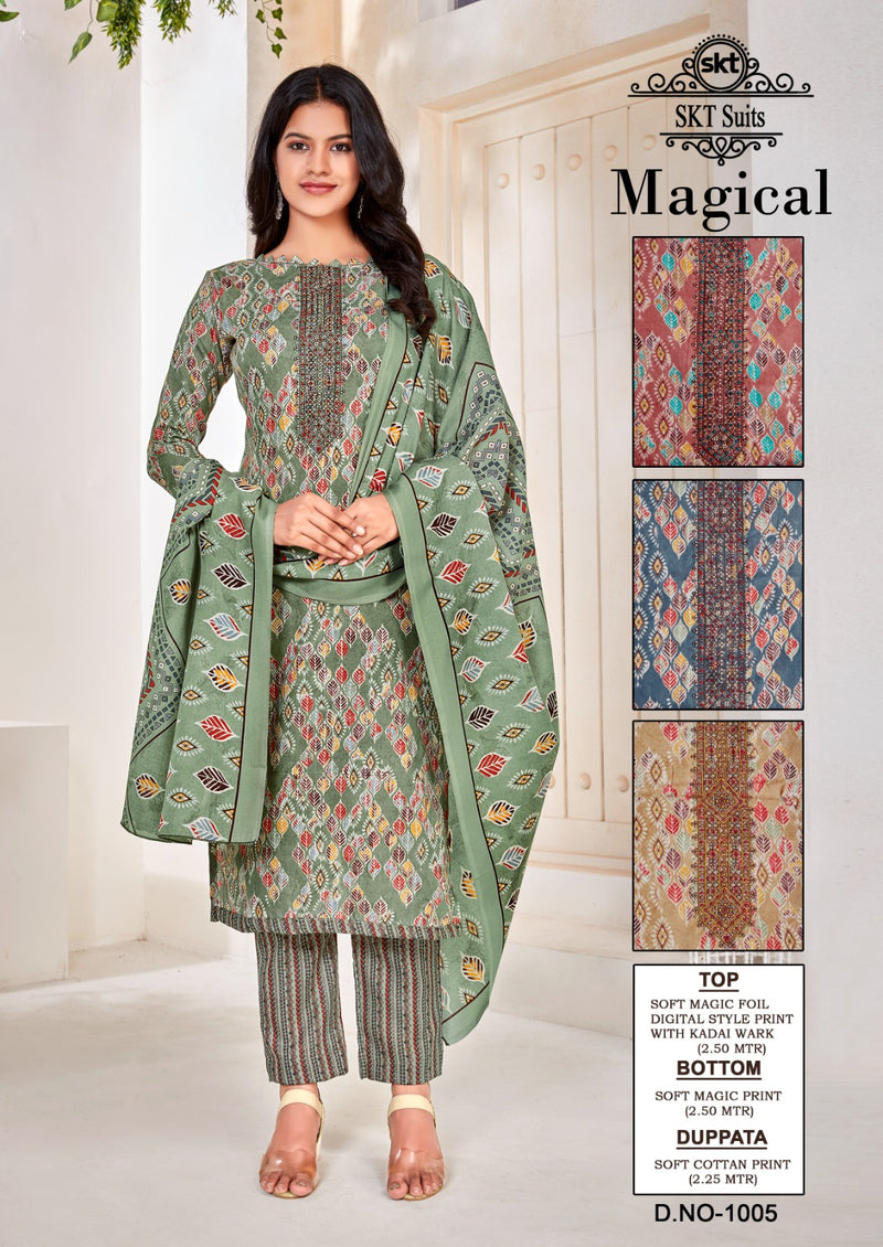 Skt Suits Magical Soft Cotton Foil Digital Style Print Suits