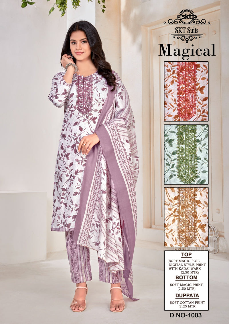 Skt Suits Magical Soft Cotton Foil Digital Style Print Suits