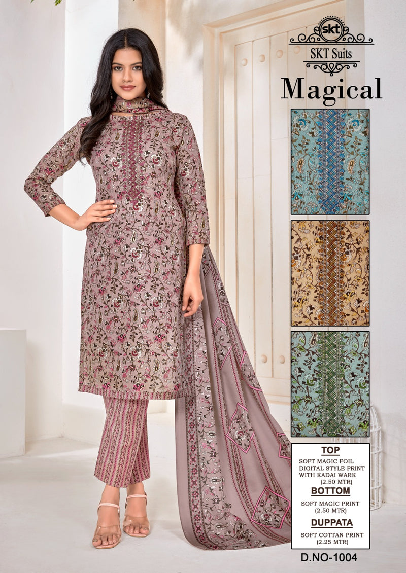 Skt Suits Magical Soft Cotton Foil Digital Style Print Suits