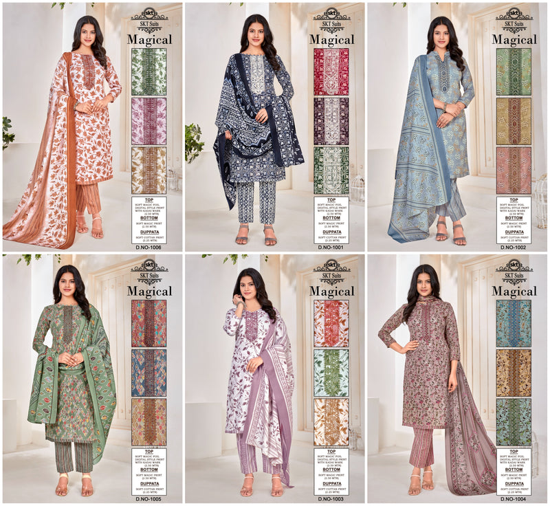 Skt Suits Magical Soft Cotton Foil Digital Style Print Suits