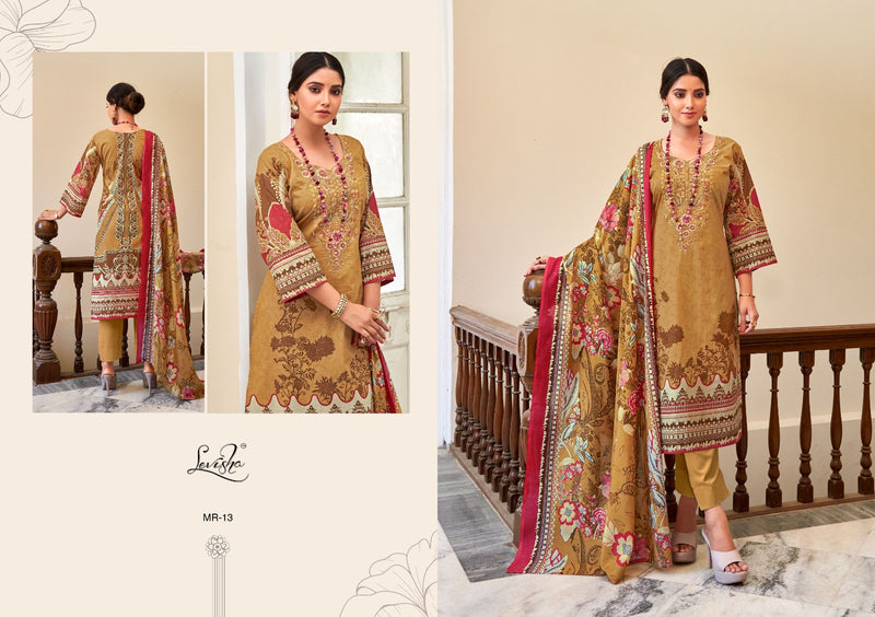 Levisha Mahiri Cambric Pakistani Printed Fancy Self Embroidery Partywear Salwar Kameez
