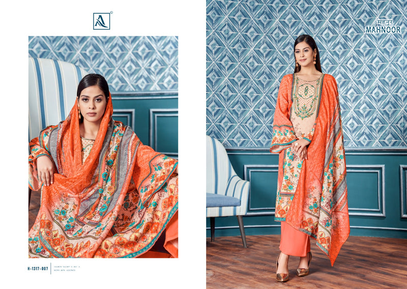 Alok Suits Mahnoor Jam Cotton With Fancy Embroidery & Swarovski Diamond Work Suits