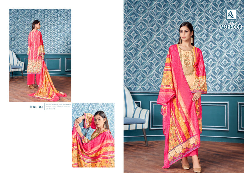 Alok Suits Mahnoor Jam Cotton With Fancy Embroidery & Swarovski Diamond Work Suits