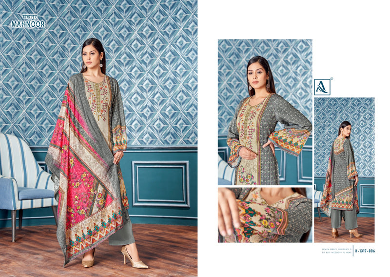 Alok Suits Mahnoor Jam Cotton With Fancy Embroidery & Swarovski Diamond Work Suits