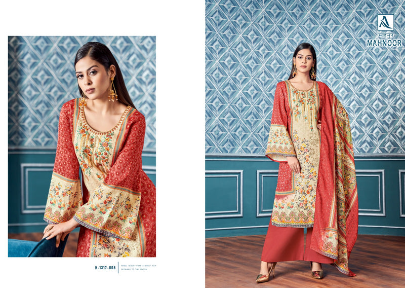 Alok Suits Mahnoor Jam Cotton With Fancy Embroidery & Swarovski Diamond Work Suits