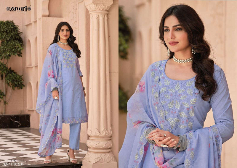 Zaveri Women Beauty Mal Mal Vol 1 Cotton Beautiful Embroidery Designer Ready Made Suits
