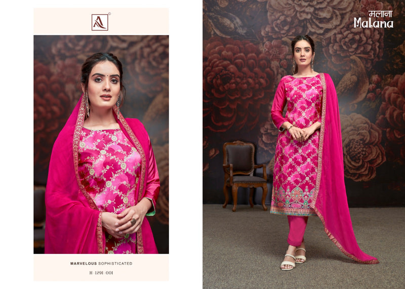 Alok Suit Malana Jacquard With Digital Print With Work Designer Suit