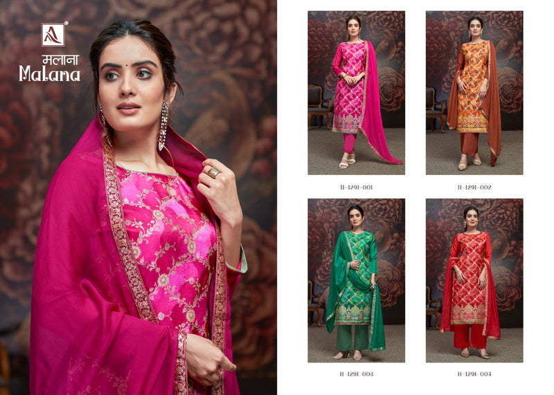 Alok Suit Malana Jacquard With Digital Print With Work Designer Suit