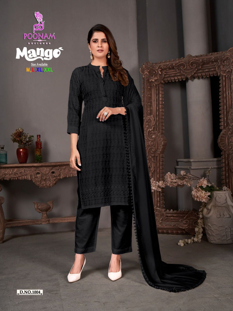 Poonam Designer Mango Chikan Rayon Fancy Kurti Combo