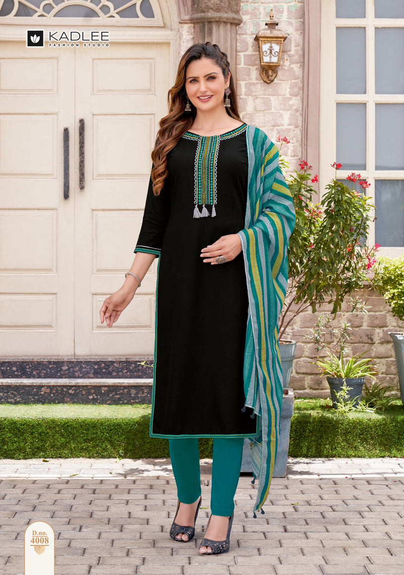 Kadlee Fashion Mannat Vol 2 Rayon Weaving Fancy Designer Kurti Combo Set