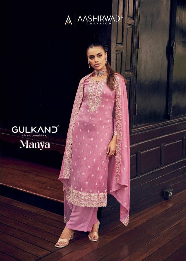Aashirwad Creation Manya Silk Heavy Embroidery Designer Suits