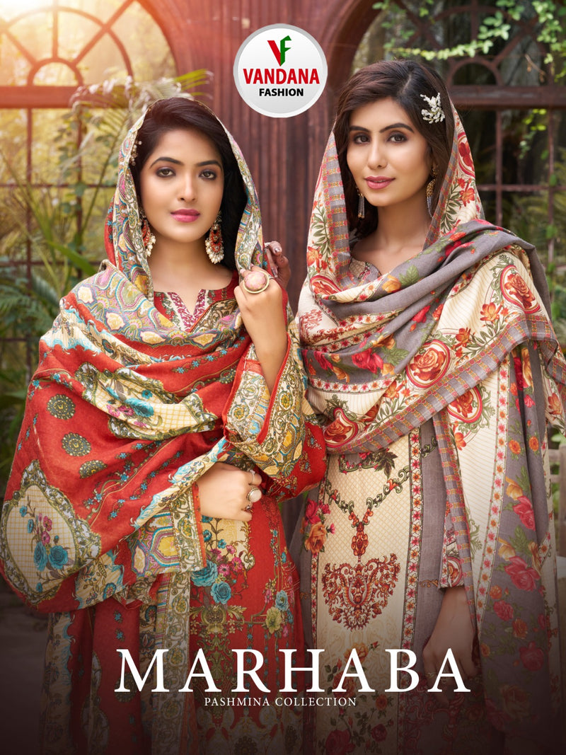 Vandana Fashion Marhaba Pashmina Fancy Printed Party Wear Suit Collection