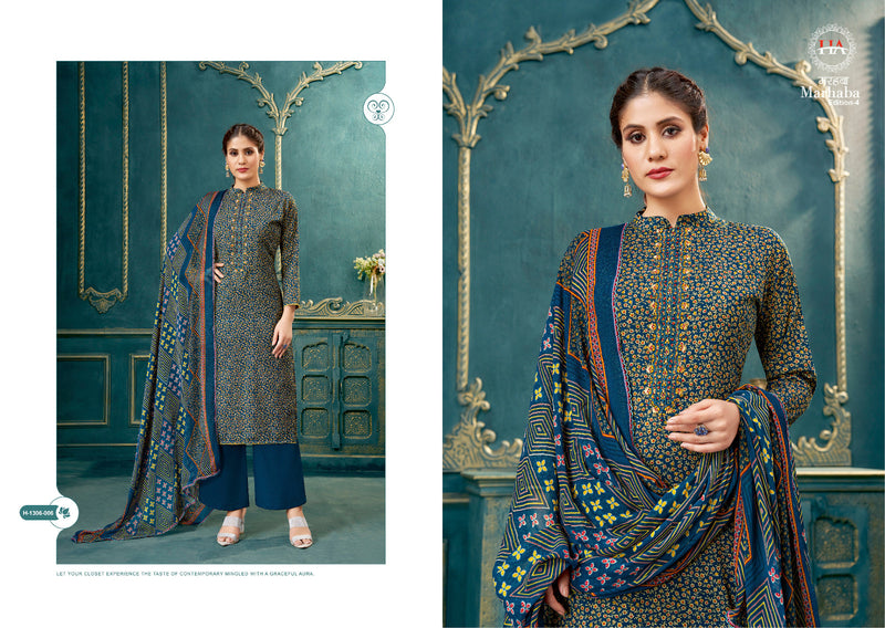 Harshit Fashion Hub Marhaba Vol 4 Cotton Print With Fancy Swarovski Work Suits