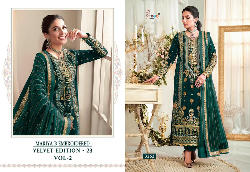 Shree Fabs Maria B Embroidered Velvet Edition 23 Vol 2 Velvet Embroidered Pakistani Suit