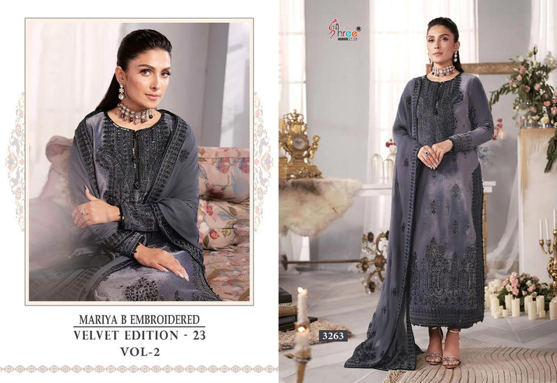 Shree Fabs Maria B Embroidered Velvet Edition 23 Vol 2 Velvet Embroidered Pakistani Suit