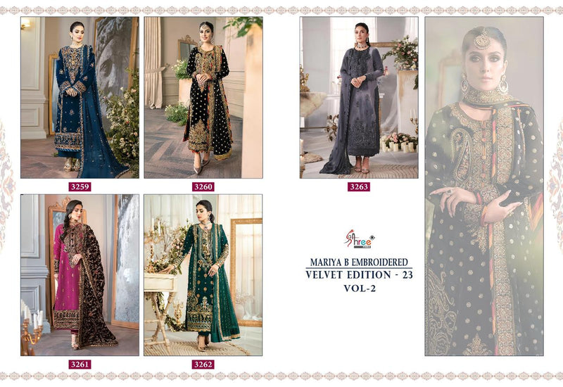 Shree Fabs Maria B Embroidered Velvet Edition 23 Vol 2 Velvet Embroidered Pakistani Suit