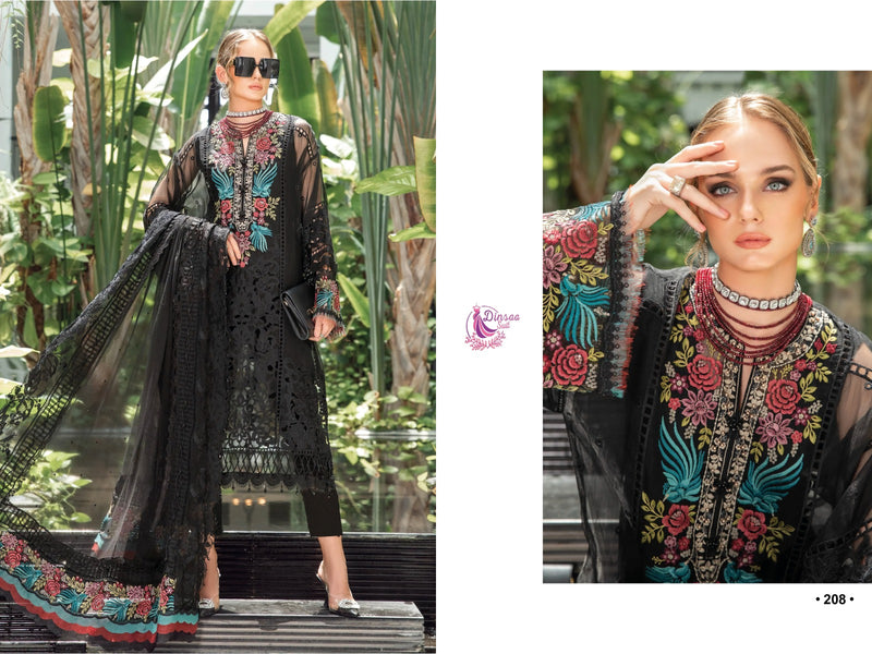 Dinsaa Suit Maria B Vol 3 Cotton With Embroderey Designer Fancy Salwar Kameez