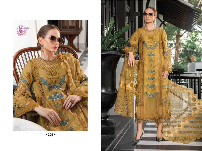 Dinsaa Suit Maria B Vol 3 Cotton With Embroderey Designer Fancy Salwar Kameez