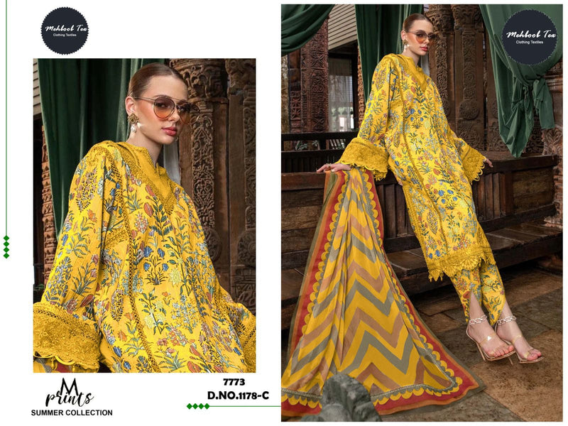 Mehboob Tex Mariab Mprint Spring Summer D No 1178 Cotton Salwar Kameez