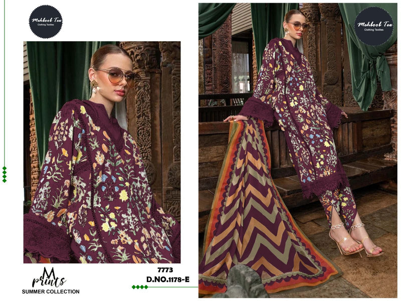 Mehboob Tex Mariab Mprint Spring Summer D No 1178 Cotton Salwar Kameez