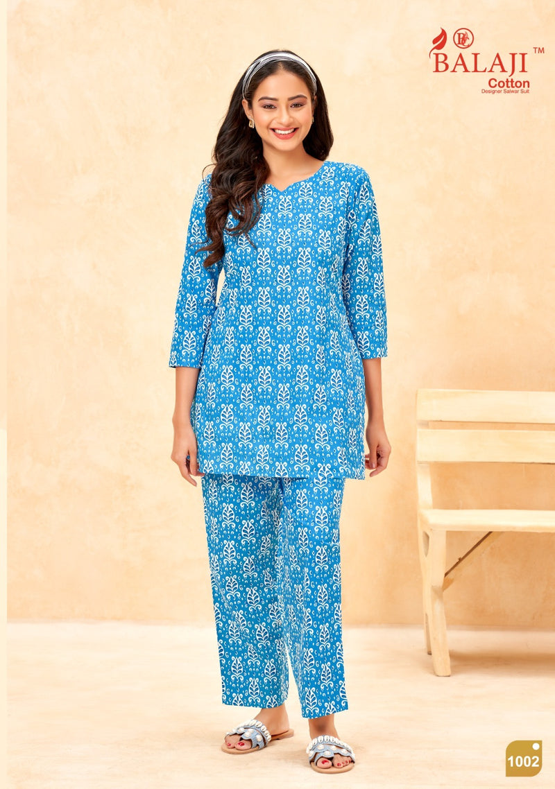 Balaji Cotton Maryam Cotton Printed Fancy Top With Bottom Pair Collection