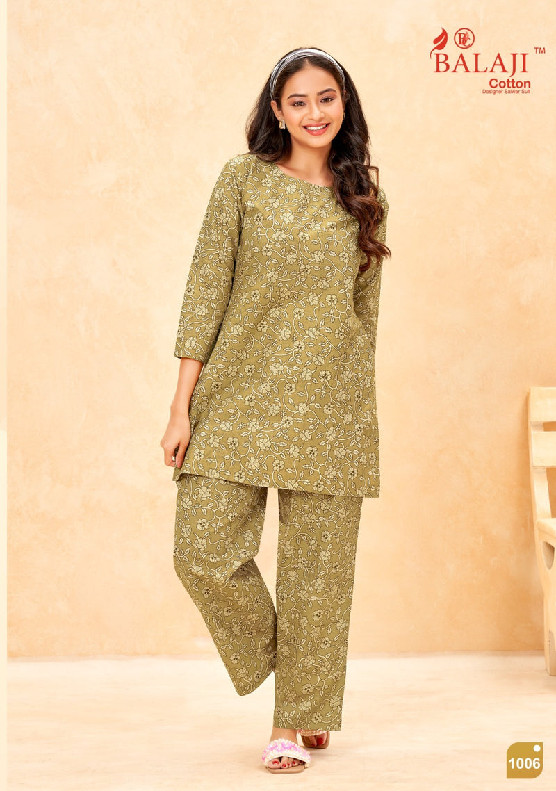 Balaji Cotton Maryam Cotton Printed Fancy Top With Bottom Pair Collection